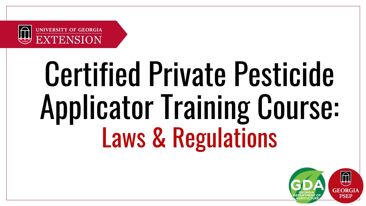 Private Pesticide Applicator License Training