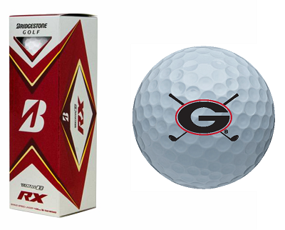 Bridgestone Tour B RX UGA GC Logo Golf Ball Sleeve of 3