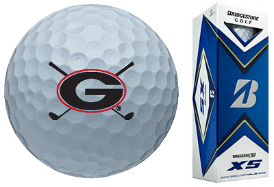 Bridgestone Tour B XS UGA GC Logo Golf Ball Sleeve of 3