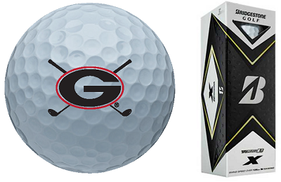 Bridgestone Tour B X UGA GC Logo Golf Ball Sleeve of 3