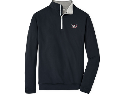 Peter Millar 1/4 Zip Pullover - Black