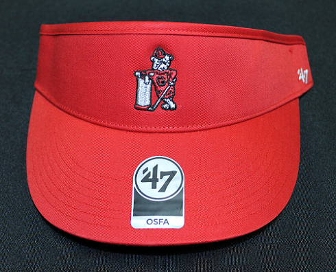 47 Brand Golf Visor - Golf Dawg Logo - Red