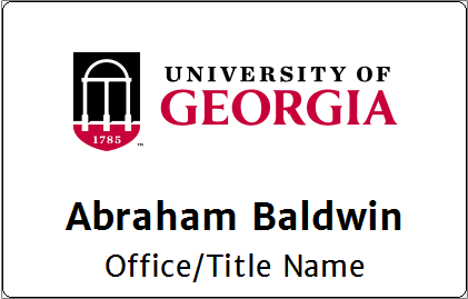 UGA Name Tag (2 Lines) with Magnet