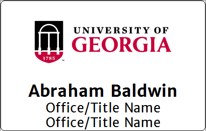 UGA Name Tag (3 Lines) with Magnet