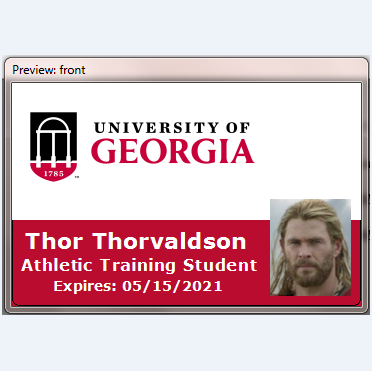 Athletic Training Name Tag (Exp 5/15/2025)